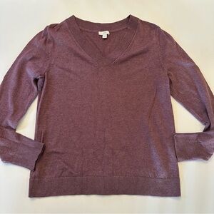 J. Jill Sweater Womens Size S Small Mauve V-Neck Long Sleeve Knit Casual
